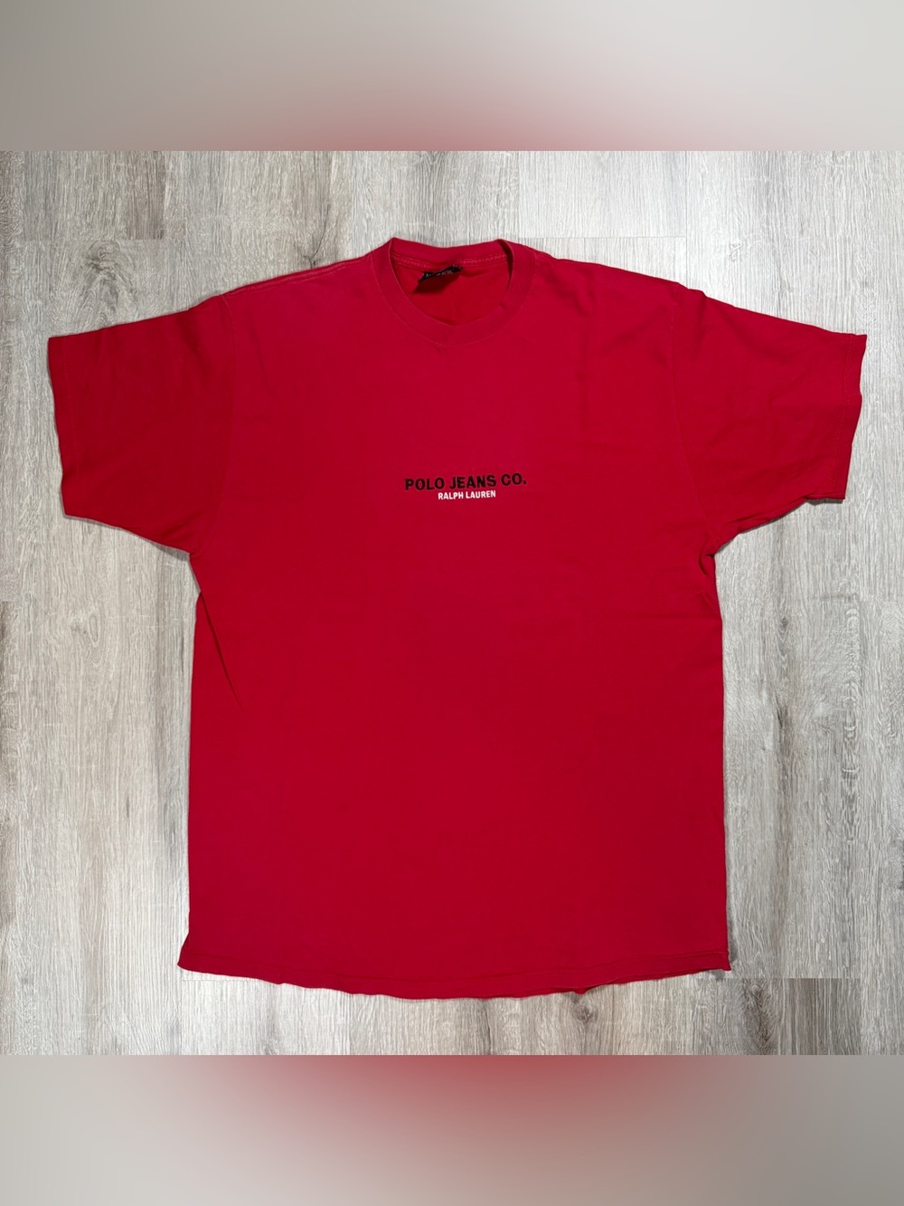 Vintage Polo Jeans Co. Ralph Lauren Red T-Shirt Large